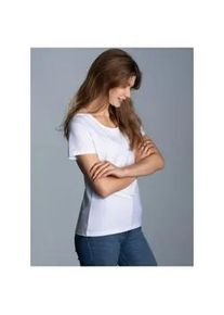 T-Shirt TRIGEMA "TRIGEMA Damen T Shirt aus Biobaumwolle", Damen, Gr. 3XL, wei&szlig;, 100% Baumwolle (Bio-Baumwolle kbA), Basic, Shirts T-Shirt