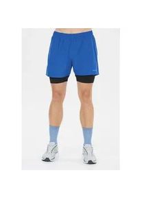 Shorts Endurance "Kros", Herren, Gr. L, US-Gr&ouml;&szlig;en, blau, 95% Polyester, 5% Elasthan, unifarben, kurz, Hosen Shorts, Im 2-in-1-Design mit Quick Dry und Stretch-Funktion