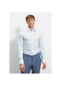 Businesshemd OLYMP "OLYMP No. Six, super slim, Kent", Herren, Gr. 37, Normaler Arm, wei&szlig;, 97% Baumwolle, 3% Elastolefin, Hemden