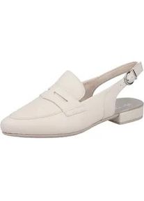 Slingsandale Rieker, Damen, Gr. 36, creme, Lederimitat, unifarben, Schuhe, Sabot, Sommerschuh, Blockabsatz, mit verstellbarem Riemchen