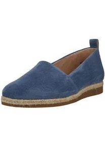 Espadrille Paul Green "Paul Green Halbschuhe Veloursleder", Damen, Gr. 39, blau, Veloursleder, Schuhe Espadrille