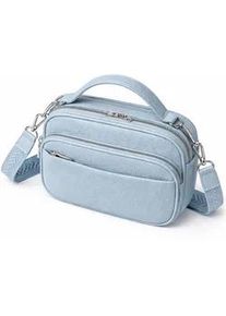 Umh&auml;ngetasche TONI & FRIENDS "Knaller", Damen, Gr. B/H/T: 28cm x 20cm x 10cm onesize, blau, Polyurethan (PU), Taschen Umh&auml;ngetasche, aus softem Material, mit 5 F&auml;chern