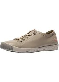 Sneaker Softinos "Softinos Sneaker Leder", Damen, Gr. 36, beige, grau, Leder, Schuhe Sneaker