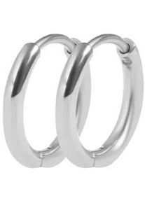 Adelia&acute;s Klappcreolen ADELIA ́S "Unisex Ohrringe &ndash; Klappcreole aus Edelstahl", Damen, Gr. Unisex, Edelstahl, silber, Ohrringe Klappcreolen, Perfekt als Geschenk zum Weihnachten