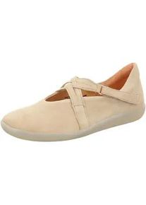 Think! Slipper THINK "Think Slipper Veloursleder", Damen, Gr. 41, cream, Veloursleder, Schuhe Slipper