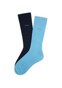 Businesssocken BOSS "2P RS Bamboo 1027", Herren, Gr. 43-46, bright blau 438, Viskose, elastisch, Socken, mit Strickb&uuml;ndchen