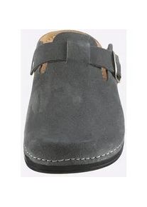 Clog MUBB, Herren, Gr. 46, grau, Leder, Rindsleder, Veloursleder, Schuhe Clog