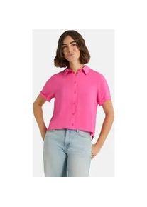 LIEBLINGSST&Uuml;CK Hemdbluse LIEBLINGSST&Uuml;CK "RulaEP", Damen, Gr. 46, lovely pink, Web, Obermaterial: 96% Viskose, 4% Elasthan, clean, unifarben, h&uuml;ftlang, Umschlagsaum, Blusen Hemdbluse, mit Umschlagsaum an den &Auml;rmeln, lockerer Fit