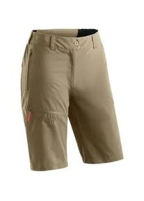 Outdoorhose Maier Sports "Lulaka Bermuda Loop", Damen, Gr. 38, Normalgr&ouml;&szlig;en, dunkelbeige, 100% Polyester, Hosen Outdoorhose, Damen Shorts, kurze Wanderhose, Outdoor-Hose, 3 Taschen, Regular Fit