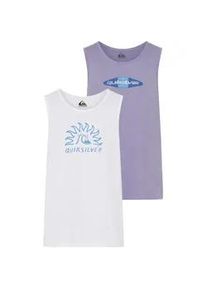 Tanktop Quiksilver "FREEDOM SHADE TANK PACK", Herren, Gr. 3XL, wei&szlig;, purp, Obermaterial: 100% Baumwolle, Tops Tanktop