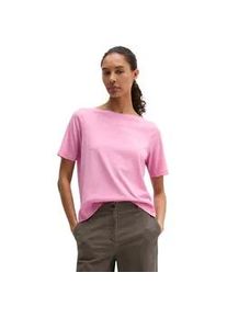 Marc O'Polo T-Shirt MARC O'POLO "aus TENCELTM Lyocell-Baumwolle-Mix", Damen, Gr. XS, mellow rose, Obermaterial: 67% Lyocell, 33% Baumwolle, unifarben, Basic, loose fit, U-Boot-Ausschnitt, Rippb&uuml;ndchen, Shirts T-Shirt