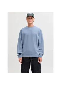 Jack & Jones Sweatshirt JACK & JONES "JJEARCHIVE GRAPHIC SWEAT CREW NECK NOOS", Herren, Gr. L, blau mirage, angeraute Sweatware, Obermaterial: 80% Baumwolle, 20% Polyester, bedruckt, normal, Rundhals, Rippb&uuml;ndchen, Sweatshirts Sweatshirt, Baumwollmischung, relaxed fit