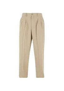 Stoffhose Urban Classics "Urban Classics Herren Wide Fit Pants", Herren, Gr. 28, Normalgr&ouml;&szlig;en, warmsand, 77% Polyester, 17% Viskose, 6% Elasthan, unifarben, loose fit, Hosen Stoffhose