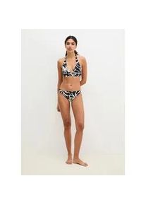 Marc O'Polo Bikini-Hose MARC O'POLO "Abstract Floral AOP", Damen, Gr. XL (46), N-Gr, schwarz, wei&szlig; cotton print, Obermaterial: 84% Polyamid, 16% Elasthan, Badehosen Bikini-Hose