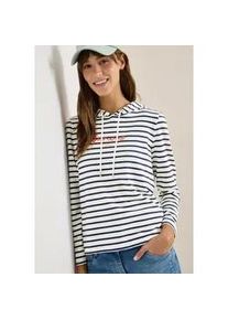 Langarmshirt Cecil, Damen, Gr. XL (44), universal blau, Web, 48% Baumwolle, 48% Modal, 4% Elasthan, gestreift, comfort fit normal, ohne Ausschnitt, abgesteppt, Shirts Langarmshirt, im soften Baumwoll-Mix