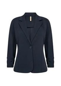 Blusenblazer soyaconcept "Soya Concept Blazer SC-SIHAM 97", Damen, Gr. L, 6910 navy, Obermaterial: 95% Polyester, 5% Elasthan, Blazer Blusenblazer