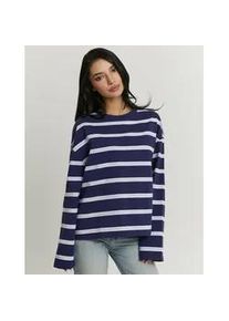 Langarmshirt Tally Weijl "STSCOBERLA", Damen, Gr. S, multi color 2, Jersey, Obermaterial: 100% Baumwolle, oversize normal, Rundhals, Shirts Langarmshirt, Baumwolle