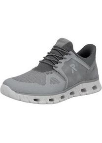 Slip-On Sneaker Rieker "Ready2GO", Herren, Gr. 47, grau, Lederimitat, Textil, Schuhe, Schlupfschuh, Freizeitsneaker mit Gummizug und weichem Schaftrand