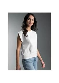 T-Shirt TRIGEMA "TRIGEMA T-Shirt ohne &Auml;rmel", Damen, Gr. M, wei&szlig;, 100% Baumwolle, Basic, Shirts T-Shirt