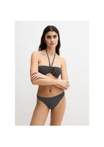 Marc O'Polo Bandeau-Bikini-Top MARC O'POLO "Palm Geo Print", Damen, Gr. L, N-Gr, schwarz geo print, Obermaterial: 84% Polyamid, 16% Elasthan, Bikini-Oberteile