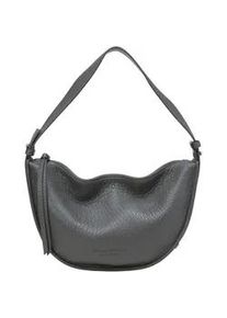 Marc O'Polo Umh&auml;ngetasche MARC O'POLO "im Slouchy-Shape mit festem Boden", Damen, Gr. B/H/T: 31cm x 16cm x 8cm, castlerock, Leder, unifarben, Taschen Umh&auml;ngetasche