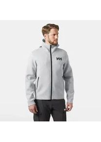 Trainingsjacke Helly Hansen "HP OCEAN FZ JACKET 2.0", Herren, Gr. S, grau melange, Sweatware, Obermaterial: 66% Polyester, 31% Viskose, 3% Elasthan, kontrastfarbene Details, unifarben, Basic h&uuml;ftlang, angesetztes B&uuml;ndchen, Jacken Trainingsjacke, sportlicher Stil, bequeme Passform, Kapuze mit hohem Kragen