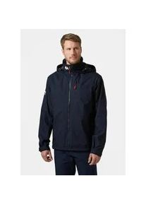 Funktionsjacke Helly Hansen "CREW HOODED JACKET 2.0", Herren, Gr. XL, navy, Web, Obermaterial: 100% Polyester. Futter: 100% Polyester, kontrastfarbene Details, unifarben, Basic h&uuml;ftbedeckend, mit verstellbarem Klettverschluss, Jacken Funktionsjacke, f&uuml;r Erwachsene