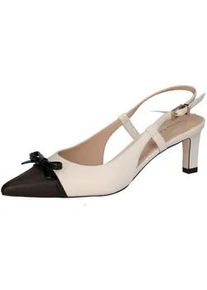 Slingpumps Peter Kaiser "Peter Kaiser Pumps Leder", Damen, Gr. 38, beige, braun, Leder, Schuhe Slingpumps