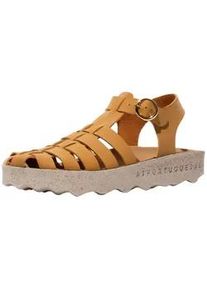 Riemchensandale Asportuguesas "Asportuguesas Sandalen Lederimitat", Damen, Gr. 39, camel, Lederimitat, Schuhe Riemchensandale