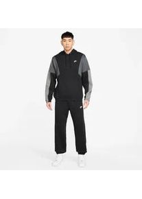 Trainingsanzug Nike SPORTSWEAR "M NK CLUB FLEECE HDED TRACK GX", Herren, Gr. XS, schwarz, lt smo, Obermaterial: 80% Baumwolle, 20% Polyester, Sportanz&uuml;ge Trainingsanzug