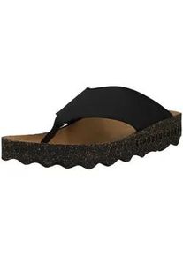 Zehentrenner Asportuguesas "Asportuguesas Pantoletten Nubukleder/Textil", Damen, Gr. 40, schwarz, Nubukleder, Textil, Schuhe Zehentrenner