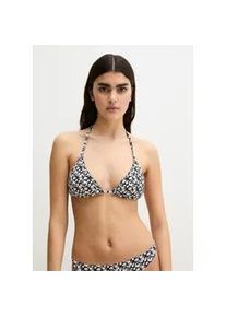 Marc O'Polo Bandeau-Bikini-Top MARC O'POLO "Millefleur", Damen, Gr. L, N-Gr, millefleur print schwarz navy, Obermaterial: 84% Polyamid, 16% Elasthan, Bikini-Oberteile