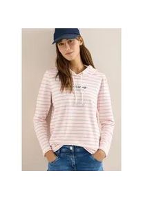 Langarmshirt Cecil, Damen, Gr. M (40), light blush rose, Web, 48% Baumwolle, 48% Modal, 4% Elasthan, gestreift, comfort fit normal, ohne Ausschnitt, abgesteppt, Shirts Langarmshirt, im soften Baumwoll-Mix