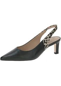 Slingpumps Peter Kaiser "Peter Kaiser Pumps Leder", Damen, Gr. 37, schwarz, Leder, Schuhe Slingpumps