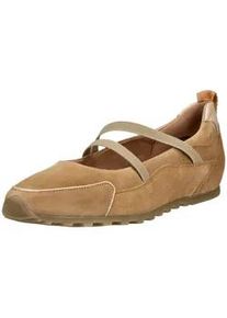 Riemchenballerina Paul Green "Paul Green Ballerinas Veloursleder", Damen, Gr. 37, hellbraun, Veloursleder, Schuhe Riemchenballerina