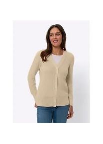 Strickjacke Classic Basics, Damen, Gr. 54, sand, 50% Baumwolle, 50% Polyacryl, unifarben, Strickjacken Strickjacke