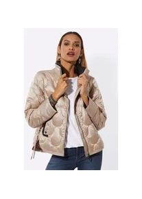 CR&Eacute;ATION L Steppjacke CREATION L, Damen, Gr. 50, beige, schwarz, 55% Polyester, 45% Polyamid, F&uuml;llung:90% Daunen, 10% Federn, unifarben, Jacken Steppjacke