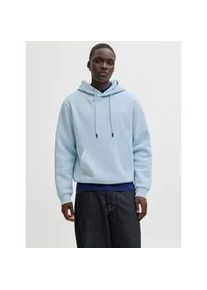 Jack & Jones Kapuzensweatshirt JACK & JONES "JJEBRADLEY SWEAT HOOD NOOS", Herren, Gr. XS, celestial blau, angeraute Sweatware, Obermaterial: 65% Polyester, 35% Baumwolle, unifarben, relaxed fit normal, ohne Ausschnitt, Rippb&uuml;ndchen, Sweatshirts, Materialmix, relaxed fit