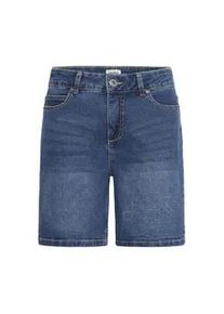 Jeansshorts oxmo "Shorts OXMira", Damen, Gr. 38, N-Gr, blau (mid blau denim), Obermaterial: 99% Baumwolle CO. 1% Elasthan EL., Jeans Jeansshorts