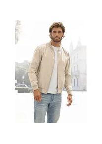 Bomberjacke John Devin "/ Blouson mit Rippkragen", Herren, Gr. 5XL (72/74), beige, Web, Obermaterial: 100% Polyester. Futter: 100% Polyester, unifarben, regular fit h&uuml;ftlang, Rundhals, 2-Naht-&Auml;rmel Rippb&uuml;ndchen, Jacken Bomberjacke, Pilotenjacke / &Uuml;bergangsjacke mit Innentasche, regular fit