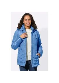 Steppjacke Casual Looks, Damen, Gr. 38, blau (mittelblau), 100% Polyester, Wattierung:100% Polyester, unifarben, Jacken Steppjacke