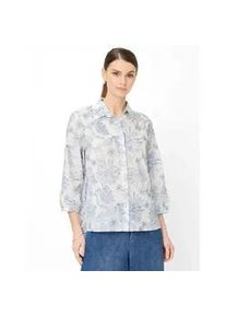 Kurzarmbluse Brax "Style VICKI", Damen, Gr. 48, dunkelblau, Web, 100% Baumwolle, Blusen