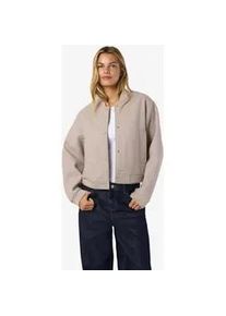 Langjacke Noisy may "NMEDDI L/S BOMBER JACKET FWD NOOS", Damen, Gr. XL, silber lining detail:melange, Web, Obermaterial: 100% Polyester, meliert, regular fit normal, Jacken Langjacke