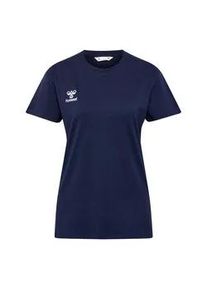 T-Shirt Hummel "HMLGO 2.0 T-SHIRT S/S WOMAN", Damen, Gr. L (40), marine, Obermaterial: 100% Baumwolle, Shirts T-Shirt