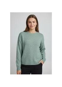Strickpullover Vila "VILIGA L/S O-NECK KNIT TOP - NOOS", Damen, Gr. XS, blau surf detail:melange, Strick, Obermaterial: 97% Polyester, 3% Elasthan, meliert, relaxed fit normal, Rundhals, Rippb&uuml;ndchen, Pullover Strickpullover