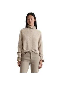 Marc O'Polo Stehkragenpullover MARC O'POLO, Damen, Gr. L, chalky mauve melange, Strick, Obermaterial: 60% Wolle, 20% Polyamid, 20% Viskose, regular fit, Rippb&uuml;ndchen, Pullover Stehkragenpullover, aus Tweed, regular fit, aus Schurwoll-Mix