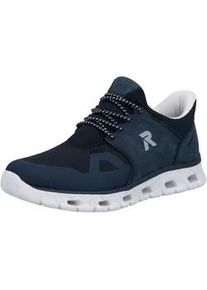 Slip-On Sneaker Rieker "Ready2GO", Herren, Gr. 42, dunkelblau, Lederimitat, Textil, Schuhe, Schlupfschuh, Freizeitsneaker mit Gummizug und weichem Schaftrand