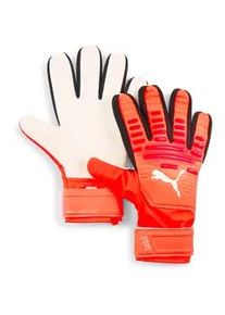 Torwarthandschuhe Puma "FUTURE PLAY JR NC", Damen, Gr. 5, glowing rot, Puma rot, Puma schwarz, Netz, , gemustert, Handschuhe, 2 mm Supersoft Handfl&auml;che