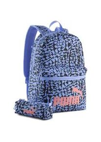 Rucksack Puma "PHASE AOP BACKPACK SET", intense lavender, animal aop, Rucks&auml;cke, Damen, Netz, , gemustert, Rucksack, f&uuml;r Erwachsene, sportlicher Stil, vielseitig einsetzbar