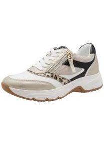 Sneaker Tamaris "Tamaris Sneaker Leder/Textil", Damen, Gr. 40, beige, Leder, Textil, Schuhe Sneaker